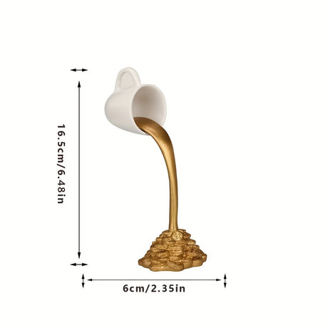 2 Pcs White Cup With Golden 