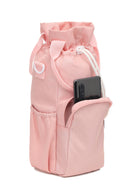 Black Insulated Tumbler Carrier Bag - Crossbody Water Bottle Holder with Pockets & Adjustable Strap for Large Cups (Note: cup not included)