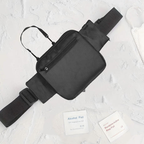 Dark Blue Nurse Utility Belt Bag - Multi-Pocket Medical Organizer Waist Pack for Tools & Essentials
