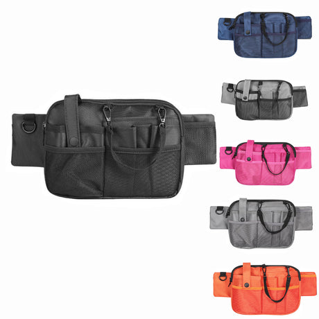 Orange Nurse Utility Belt Bag - Multi-Pocket Medical Organizer Waist Pack for Tools & Essentials