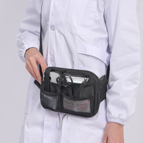 Orange Nurse Utility Belt Bag - Multi-Pocket Medical Organizer Waist Pack for Tools & Essentials
