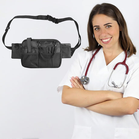 Orange Nurse Utility Belt Bag - Multi-Pocket Medical Organizer Waist Pack for Tools & Essentials