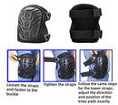1 Pair Black Professional Hard Shell Knee Pads - Heavy Duty Protection for Work, Construction, Gardening & Outdoor Sports