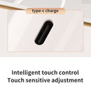 Black Large Round Foldable LED Makeup Mirror - 22cm Desktop Vanity with 3 Color Lights & Stepless Dimming