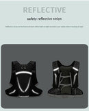 Black Lightweight 16L Outdoor Cycling & Hiking Backpack - Water-Repellent Nylon Daypack with Reflective Strips