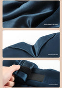Pink Luxury 19 Momme Mulberry Silk Sleep Mask - Total Blackout Comfort, Wide Design & Adjustable Strap