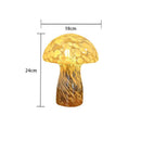 Yellow Charming Retro Glass Mushroom Table Lamp - Vintage Nordic Style Bedside Light