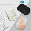 White Ergonomic Mouse Pad with 3D Silicone Gel Wrist Rest - Stylish Comfort & Support for Office & Home