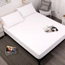 White Queen Size Waterproof Fitted Mattress Protector - Soft & Breathable Bed Cover, Hypoallergenic, Deep Pocket (152x190x30cm)