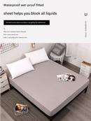 Brown Queen Size Waterproof Fitted Mattress Protector - Soft & Breathable Bed Cover, Hypoallergenic, Deep Pocket (152x190x30cm)