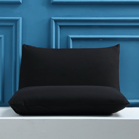 Black Ultra Soft Brushed Waterproof Pillow Protectors (Set of 2) - 50x70cm, Stain & Spill Guard for Bed Pillows(Note: pillow core not included)