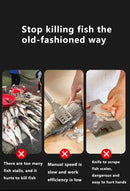 White Cordless Electric Fish Scaler - Rechargeable 3000mAh Power, Stainless Steel Blade, Mess-Free Fish Cleaning Tool