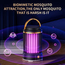 USB Rechargeable Black Portable 3-in-1 Electric Mosquito Zapper Lamp - UV Bug Killer, Warm Night Light & Bright Lantern