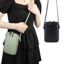 Light Green Premium Leather Mini Crossbody Phone Bag - Stylish Multi-Pocket Organizer for Women