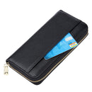 Pink Premium Genuine Leather RFID Blocking Long Wallet - Unisex Multi-Card Organizer Clutch with Zip-Around Closure