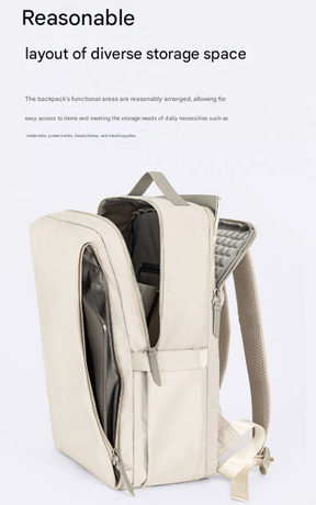 Purple Slim Minimalist Laptop Backpack - Shockproof & Anti-Theft Design, Travel-Friendly with Luggage Strap, Water-Resistant