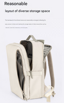 Black Slim Minimalist Laptop Backpack - Shockproof & Anti-Theft Design, Travel-Friendly with Luggage Strap, Water-Resistant
