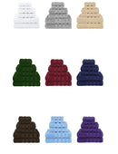 Purple Luxury 6-Piece Combed Cotton Towel Bale Set - Ultra Soft & Absorbent Bath, Hand, Face Towels