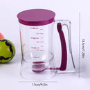 Orange Precision Batter Dispenser with Measurement Marks - 900ml Easy Pour for Pancakes, Cupcakes & Waffles
