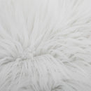 White Luxurious Long Faux Fur Cushion Covers - Set of 2, 45x45cm Soft Plush Decorative Pillowcases for Sofa & Bed