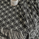Pink Cozy Geometric Knitted Throw Blanket with Tassels - Soft Acrylic Decorative Sofa & Bed Cover, 130x180cm