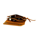 Green Vintage Handmade Crazy Horse Leather Wallet - Compact Card Holder & Zippered Coin Purse with Snap Closure