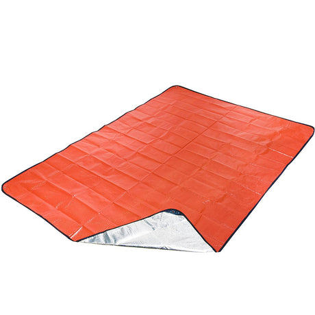 Heavy Duty PE Emergency Survival Blanket - Waterproof Thermal Reflective Tarp (Orange/Silver)
