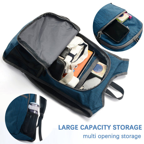 Grey Ultra Lightweight Packable Backpack - Foldable Daypack for Hiking & Travel