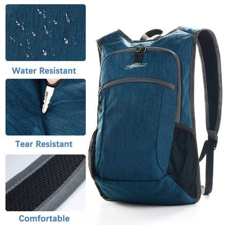 Navy Blue Ultra Lightweight Packable Backpack - Foldable Daypack for Hiking & Travel