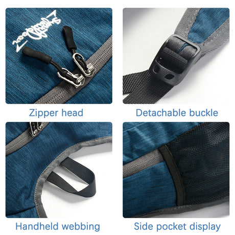 Black Ultra Lightweight Packable Backpack - Foldable Daypack for Hiking & Travel