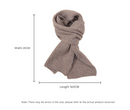 Khaki Soft Ribbed Knit Winter Scarf - Cozy Warm Wool Blend Neck Wrap (160x25cm)