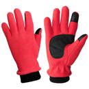 M Red Warm Windproof Touchscreen Gloves - Anti-Slip Grip for Winter Cycling & Outdoor Sports