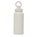 White Premium 35oz Stainless Steel Insulated Sports Bottle with Magnetic Phone Holder Lid