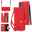 Galaxy Z Fold4 Multi-Functional Leather Wallet Case for Samsung Z Fold Series - Crossbody with Pen Slot, Quilted Design