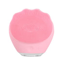 Pink Electric Silicone Facial Cleanser - All-Around Vibration Massage Face Cleaning Device