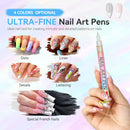 Yellow 0.7mm Nail Art Doodle Pen 12 Sticks- Single Color Acrylic Marker for Nail Design, No-Bake