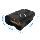 Black 4K Portable Digital Night Vision Binoculars - HD Photo & Video Infrared Scope