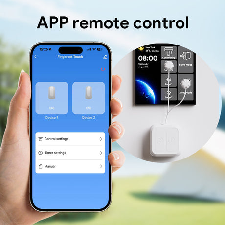 Touchscreen Finger Robot - Dual-Control Bluetooth Smart Screen Clicker with Timer