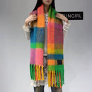 Multicolor Classic Plaid Faux Cashmere Winter Scarf - Warm and Stylish 50 x 180 cm Design