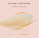 Size S [A cup] Two Pairs Light Skin Colour Heart-Shaped Silicone Breast Sticker - Thin Invisible Push-Up for Small Chest Enhancement