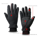S Navy Blue Warm Windproof Touchscreen Gloves - Anti-Slip Grip for Winter Cycling & Outdoor Sports