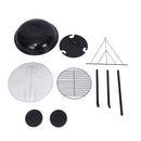 Outdoor Folding Apple-Shaped Stainless Steel Charcoal Barbecue Grill - 41cm Grill Net