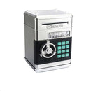 Silver Children's Mini Safe Piggy Bank with Fingerprint and Password Lock