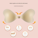 Size L [C/D cup] Two Pairs Pink Skin Colour Heart-Shaped Silicone Breast Sticker - Thin Invisible Push-Up for Small Chest Enhancement