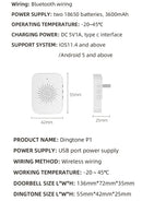 Transparent Rain Cover + Doorbell Combination HD Wireless Video Doorbell with Long-Lasting Battery