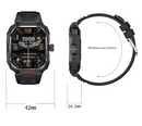 Black 2-in-1 Smartwatch with Earbuds and 2.01-Inch HD Screen for Sports
