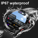Silver Silicone +22MM Silver Mitsubishi Steel Strip Business Smartwatch with ECG and PPG Monitoring and Stainless Steel Strap