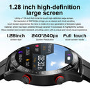 Silver Silicone +22MM Silver Mitsubishi Steel Strip Business Smartwatch with ECG and PPG Monitoring and Stainless Steel Strap