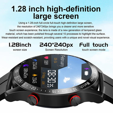 Silver Silicone +22MM Silver Mitsubishi Steel Strip Business Smartwatch with ECG and PPG Monitoring and Stainless Steel Strap