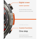 Black-red Outdoor Smartwatch with 1.45-Inch HD Round Screen and Flashlight